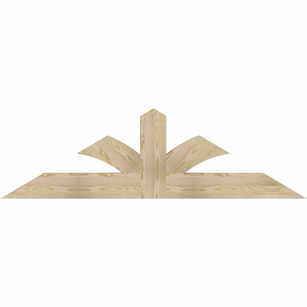Ekena Millwork Richland Rough Sawn Timber Gable Bracket, Douglas Fir, 72"W x 21"H x 4"D x 6"F, 7/12 Pitch GBW072X21X0406RIC00RDF - main
